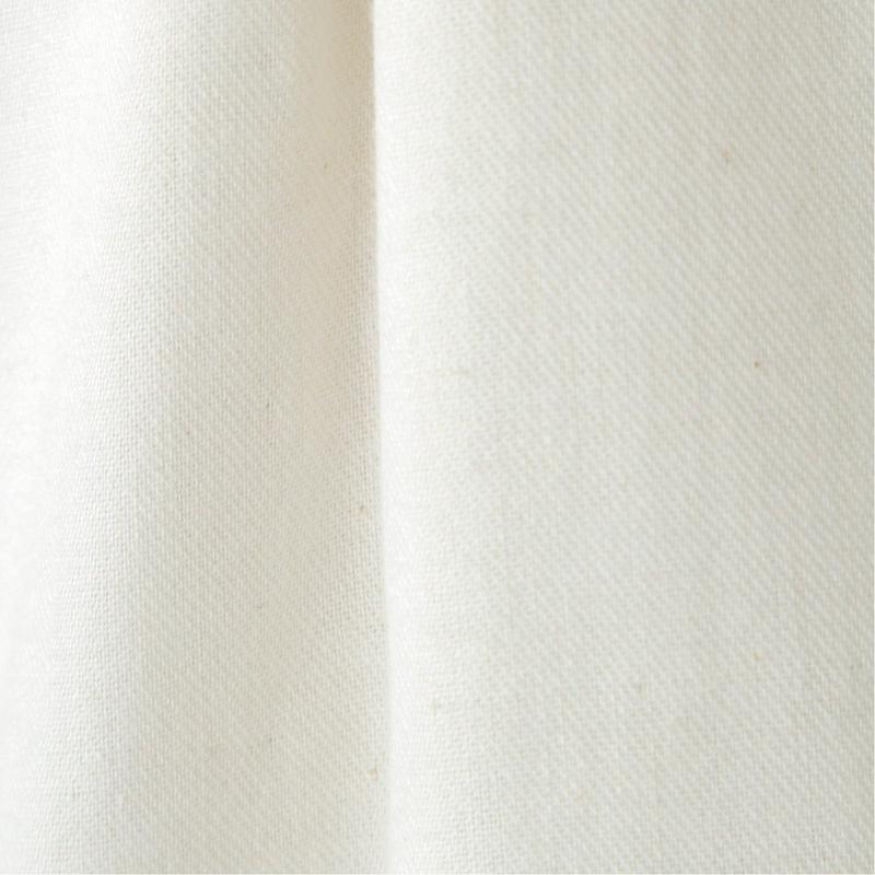 Ｗガーゼ素材のノーカラースモックブラウス（ノージーン/NO JEAN）