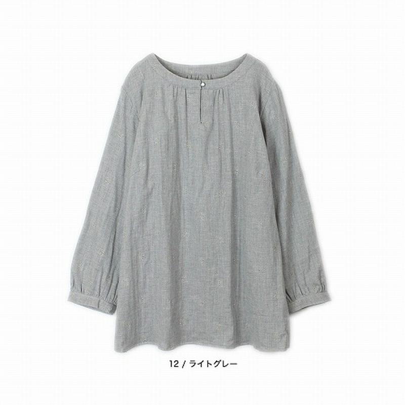 Ｗガーゼ刺繍ブラウス【ＬＬ～５Ｌ】