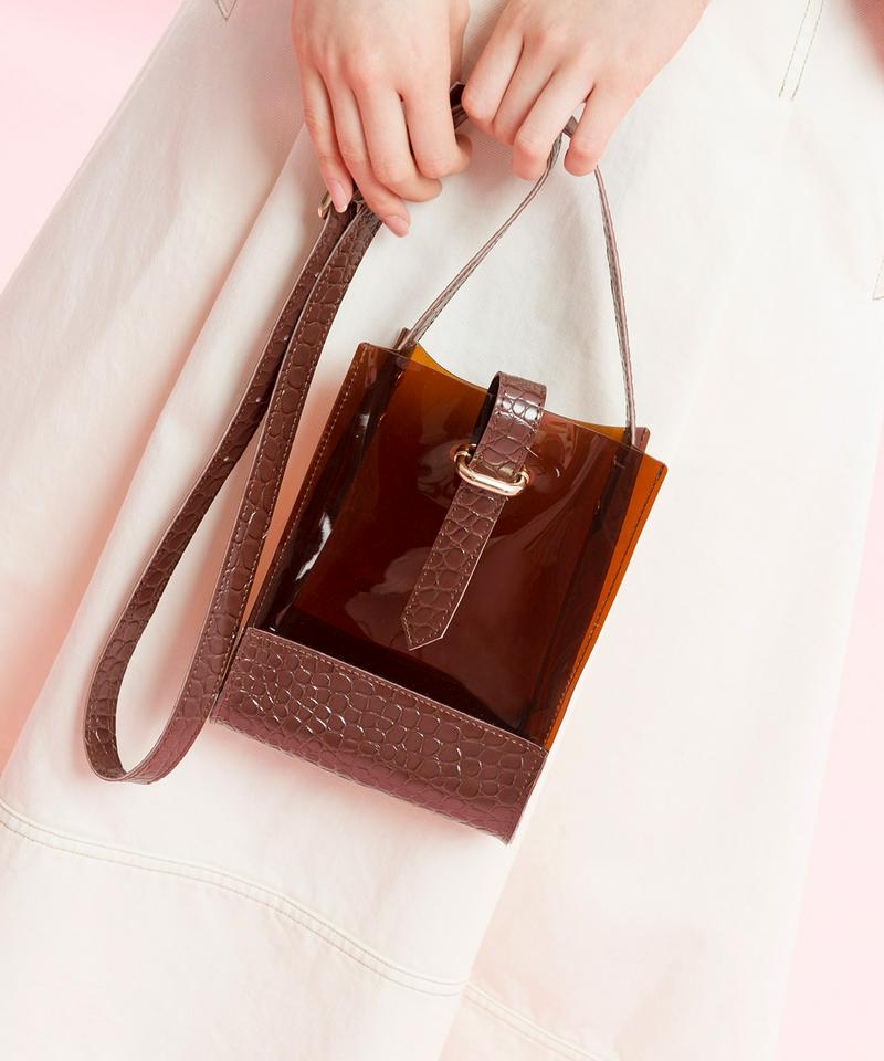 クロコスクエアショルダーBAG