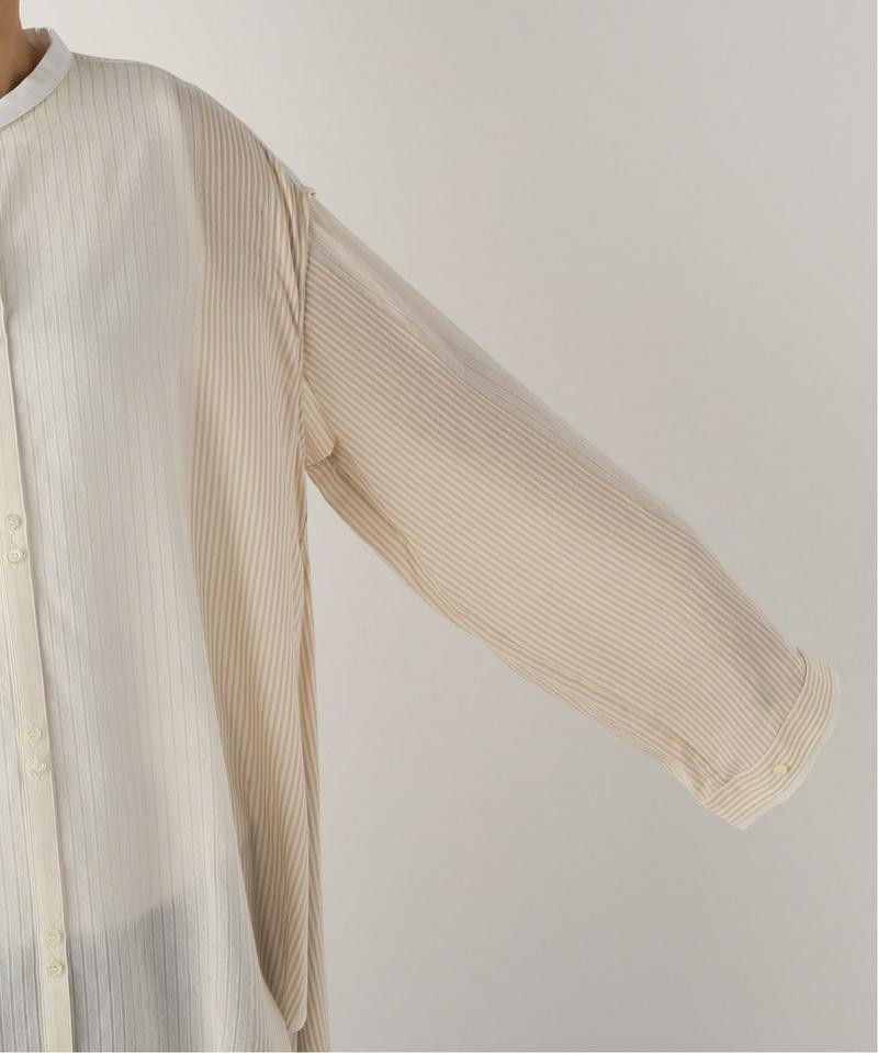 【RITO/リト】STRIPE SHIRT WITH OPENED SLEEVES:シャツ