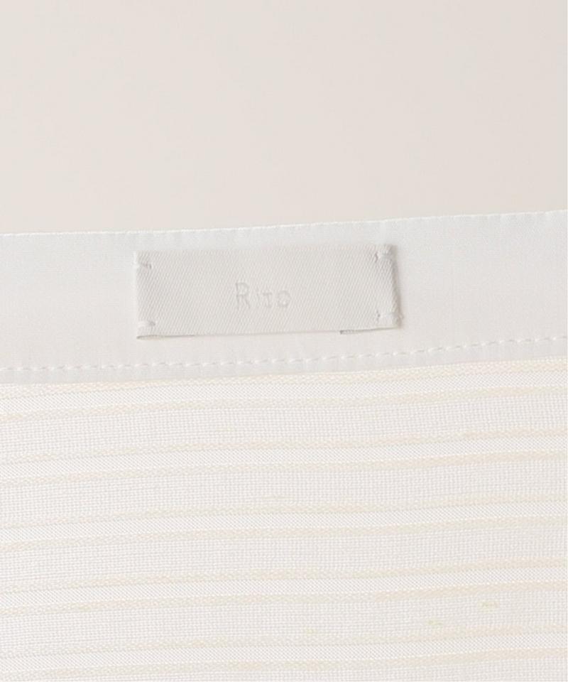 【RITO/リト】STRIPE SHIRT WITH OPENED SLEEVES:シャツ