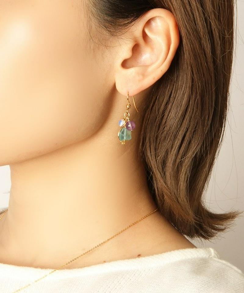 K14GF 房アパタイトネックレス&ピアス3点セット