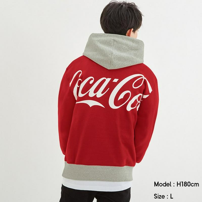 ビッグスウェットパーカ(長袖)Coca-Cola+E
