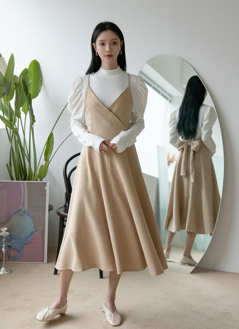 パフスリーブTシャツ&ワンピースSET