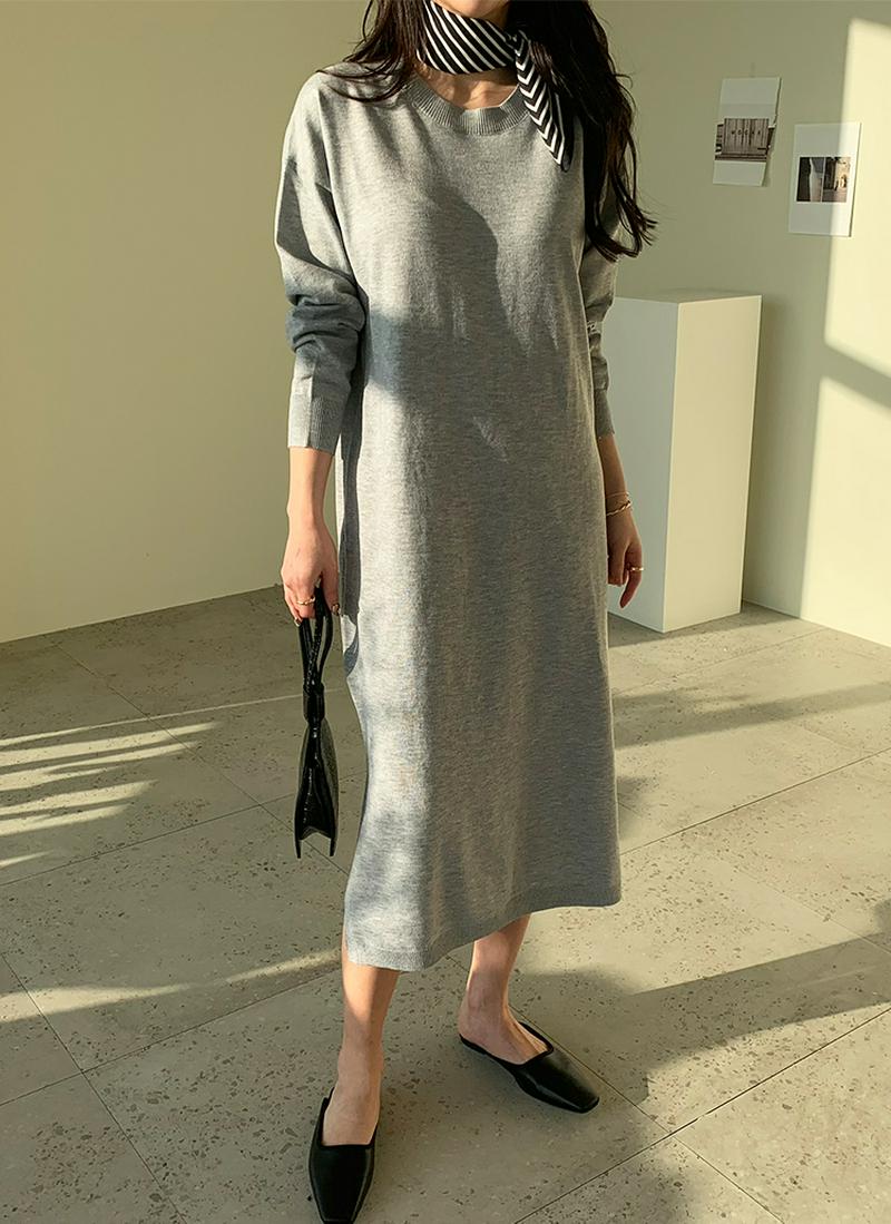ロングニットワンピース