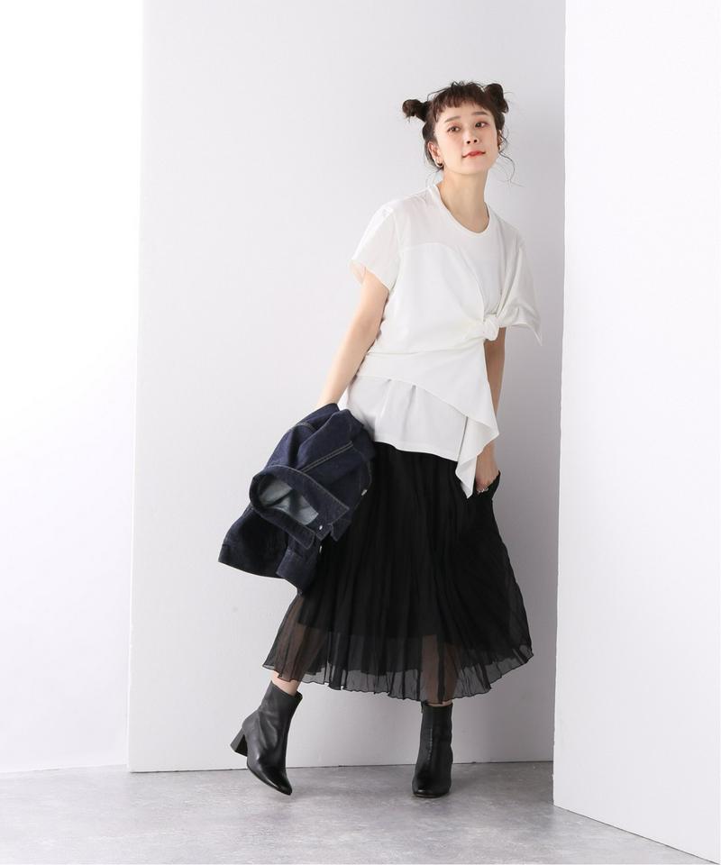 【AKIRA NAKA/アキラ ナカ】Drape knot pullover WH:カットソー