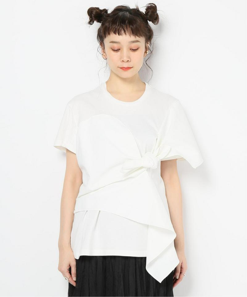 【AKIRA NAKA/アキラ ナカ】Drape knot pullover WH:カットソー