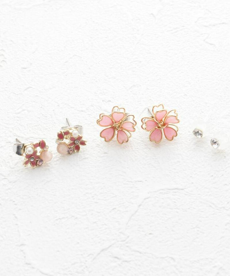 サクラさくピアス3点セット