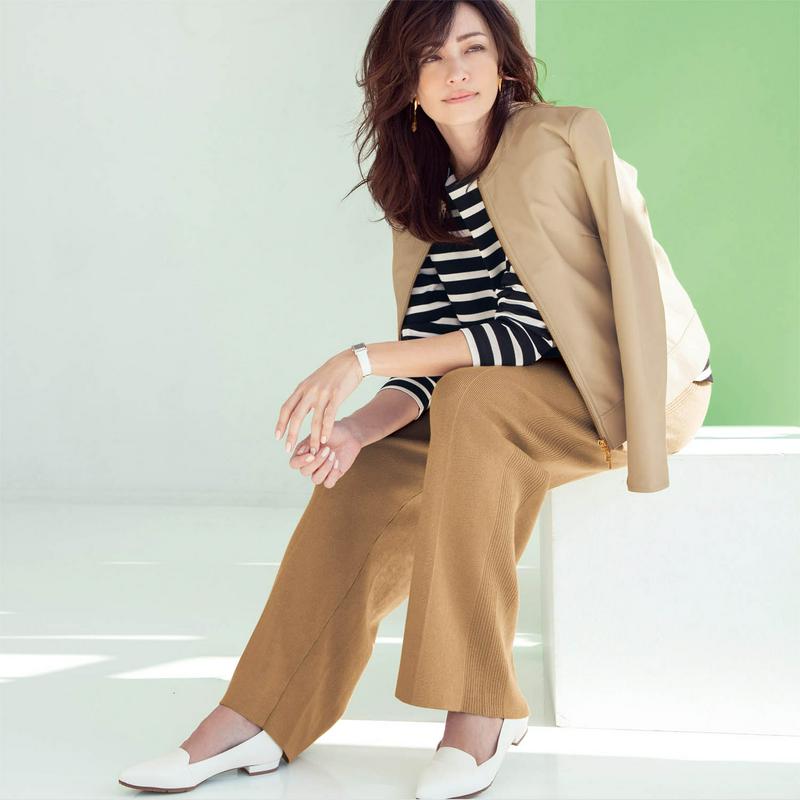 【ＳＴＹＬＥ　ＳＮＡＰセレクト】すっきり見せ大人ボーダーカットソー［日本製］