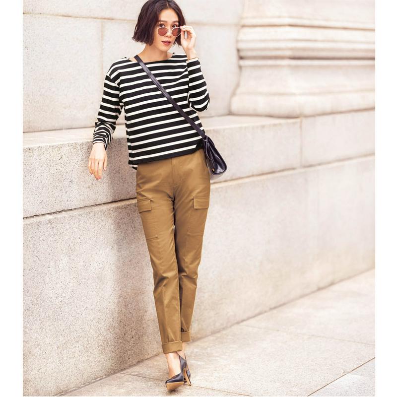 【ＳＴＹＬＥ　ＳＮＡＰセレクト】すっきり見せ大人ボーダーカットソー［日本製］