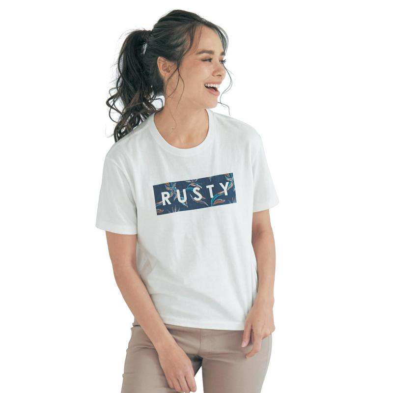 コーデのアクセントに！ロゴ入り半袖Ｔシャツ【ＵＶ・吸汗・速乾】（ラスティ/RUSTY）