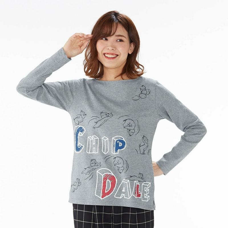 【おうちディズニー化計画】プリント長袖Ｔシャツ（選べるキャラクター）（ディズニー）