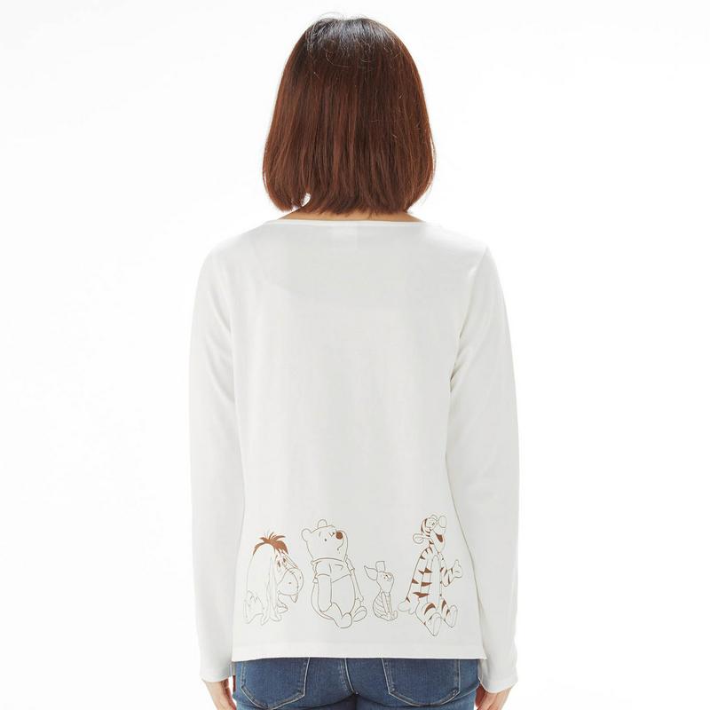 【おうちディズニー化計画】プリント長袖Ｔシャツ（選べるキャラクター）（ディズニー）