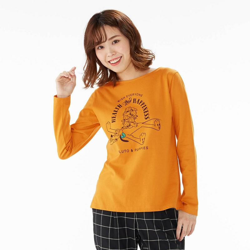 【おうちディズニー化計画】プリント長袖Ｔシャツ（選べるキャラクター）（ディズニー）