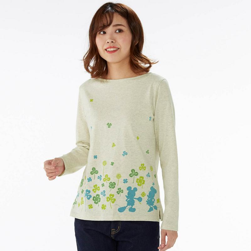 【おうちディズニー化計画】プリント長袖Ｔシャツ（選べるキャラクター）（ディズニー）