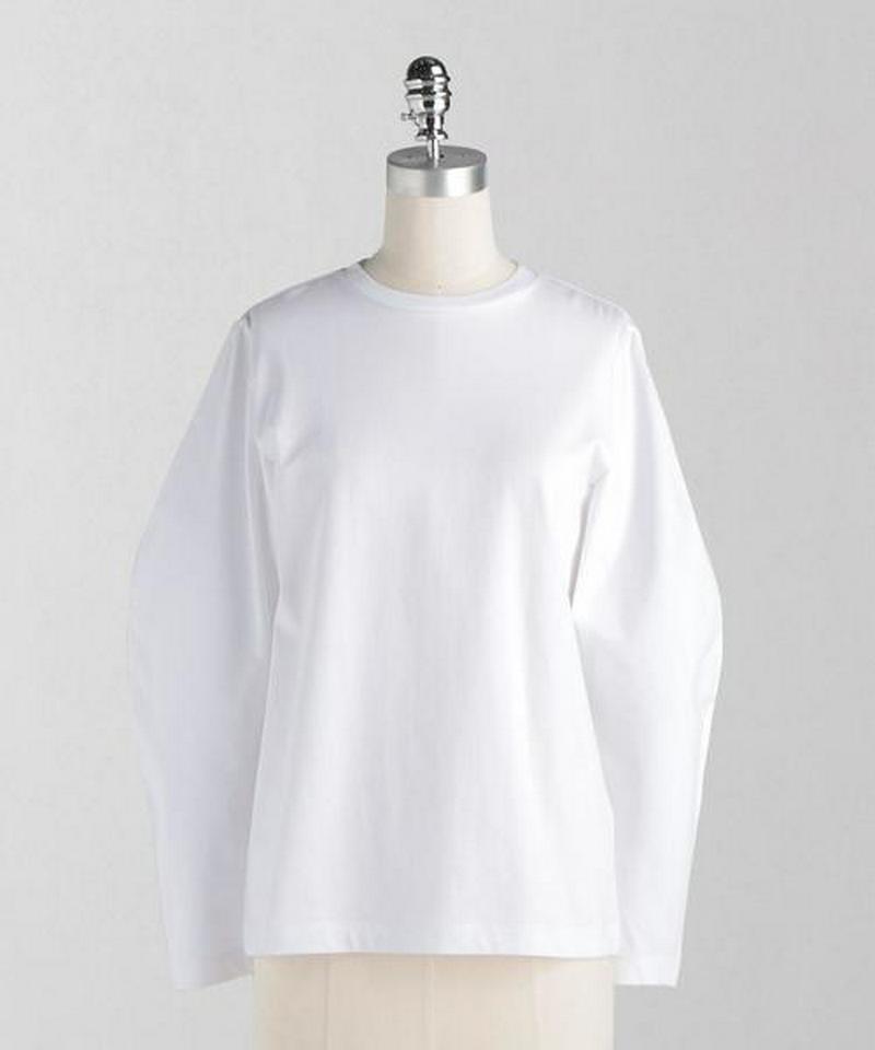 ＜LOEFF＞オーガニックコットン クレセントスリーブカットソー