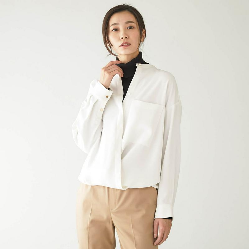 【ＳＴＹＬＥ　ＳＮＡＰセレクト】柔らかな落ち感の２ＷＡＹとろみブラウス
