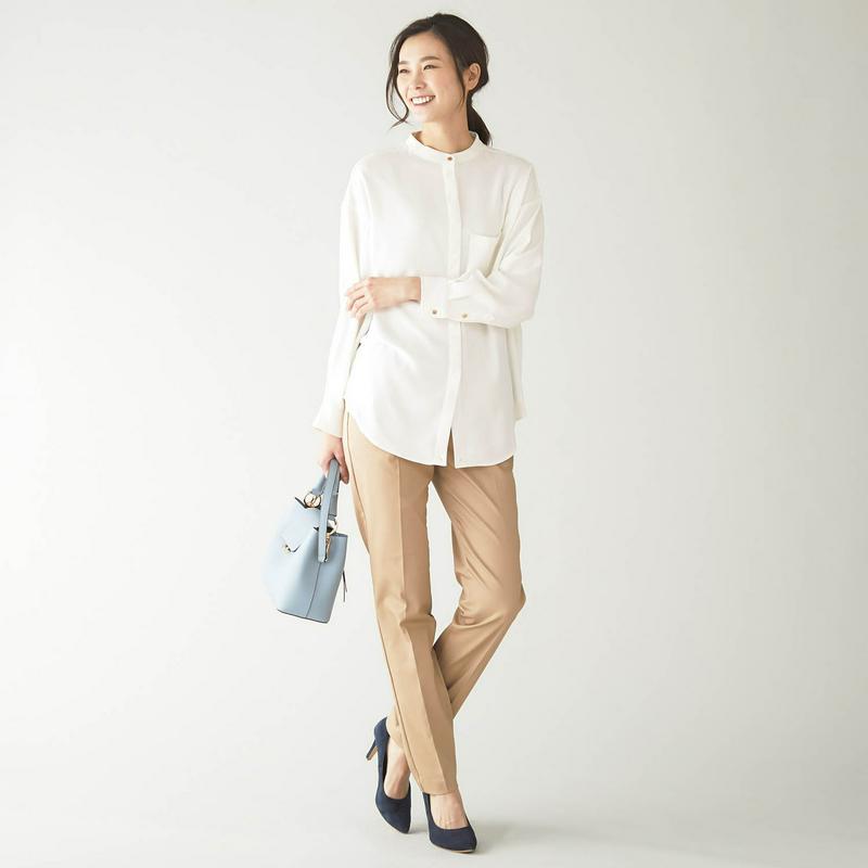 【ＳＴＹＬＥ　ＳＮＡＰセレクト】柔らかな落ち感の２ＷＡＹとろみブラウス