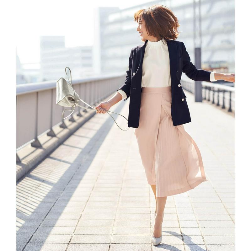 【ＳＴＹＬＥ　ＳＮＡＰセレクト】スタンドネックギャザーブラウス［日本製］（スタイルノート／StyleNote）