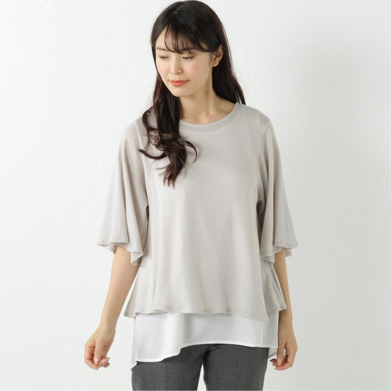 １枚でコーデ完成◎ベルスリーブアンサンブルＴシャツ