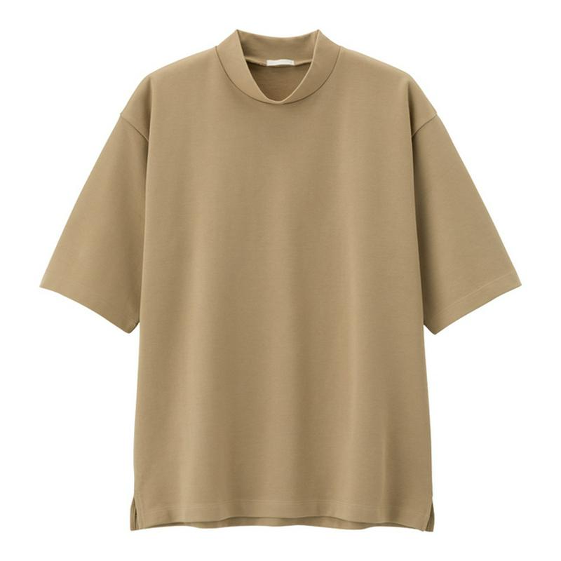 ポンチモックネックT(5分袖)