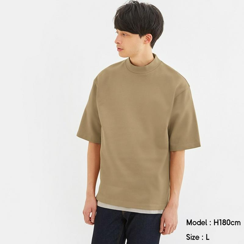 ポンチモックネックT(5分袖)