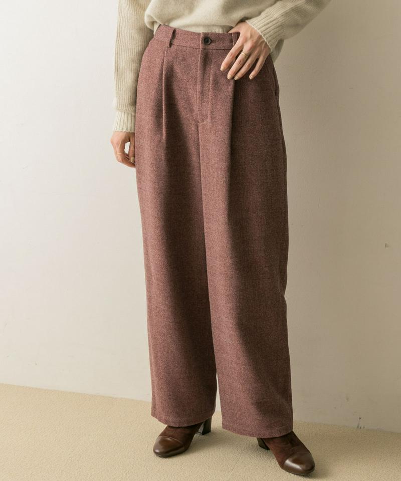 メランジツイードワイドパンツ