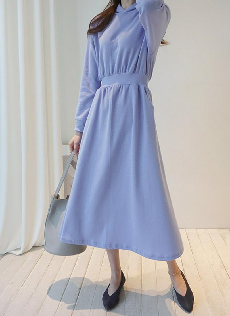 ウエストマークフーディワンピース