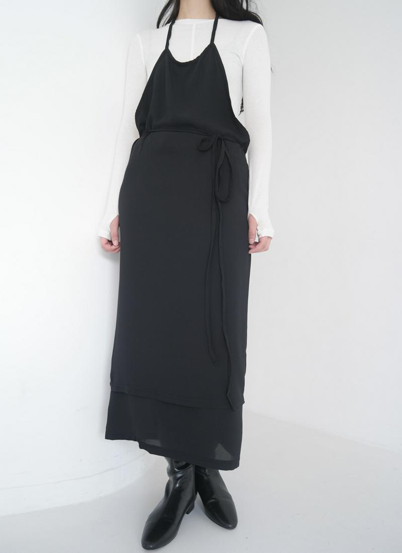 ホルターネックアシメロングワンピース