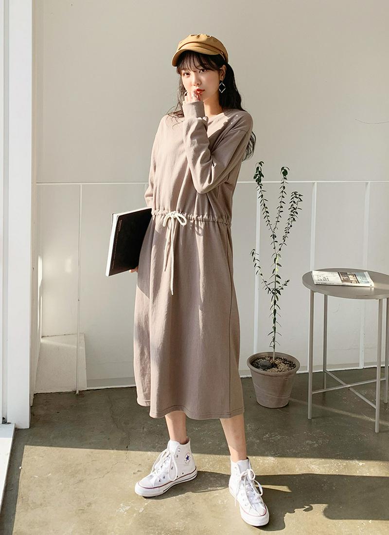 ドロストスウェットワンピース・全2色