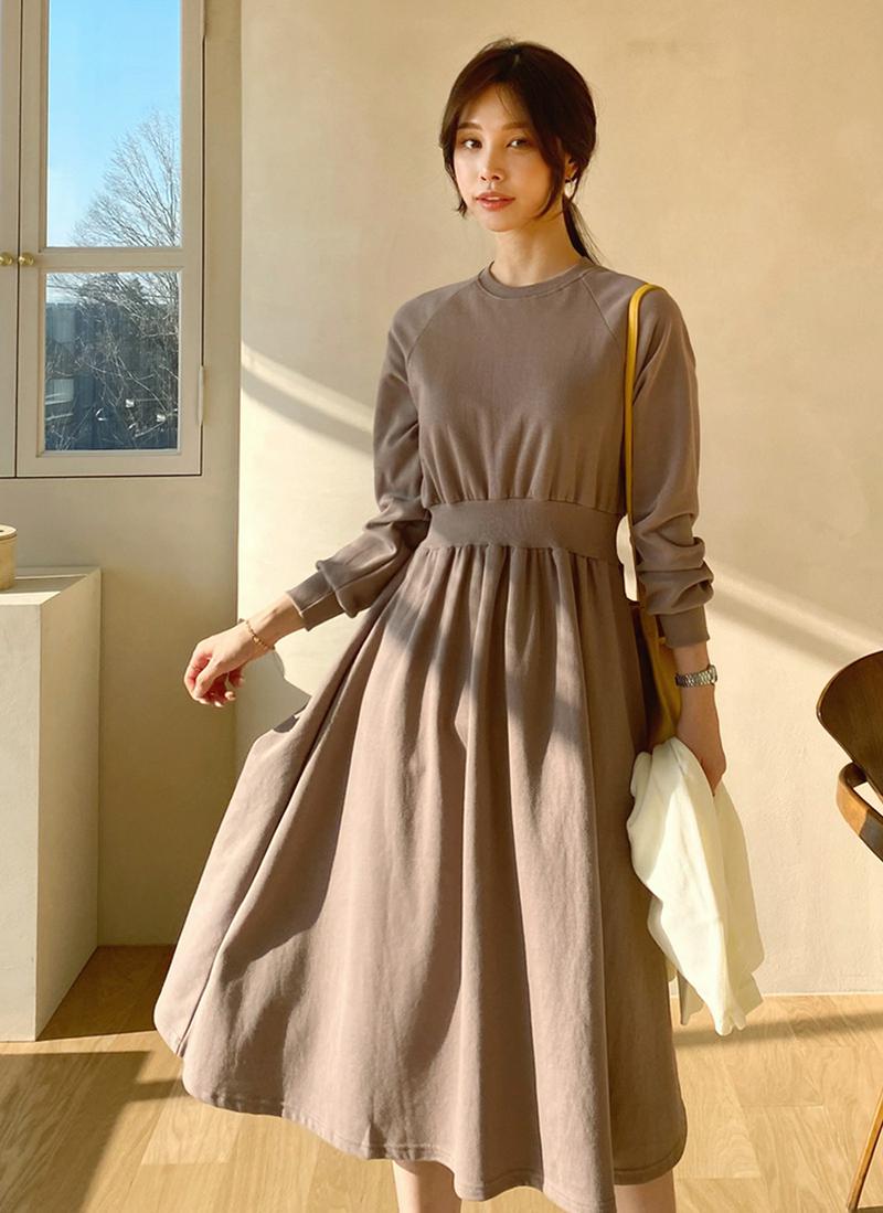 ラグランスウェットワンピース・全5色