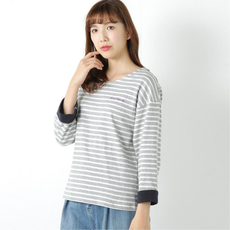 コンバース袖配色クルーネックＴシャツ（ボーダー・無地）