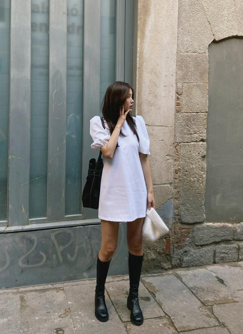 2TYPEギャザーショルダーワンピース