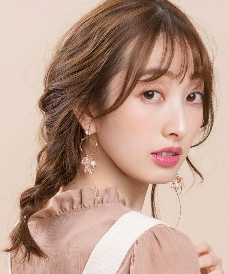 【felice】アシメトリークリアストーンピアス