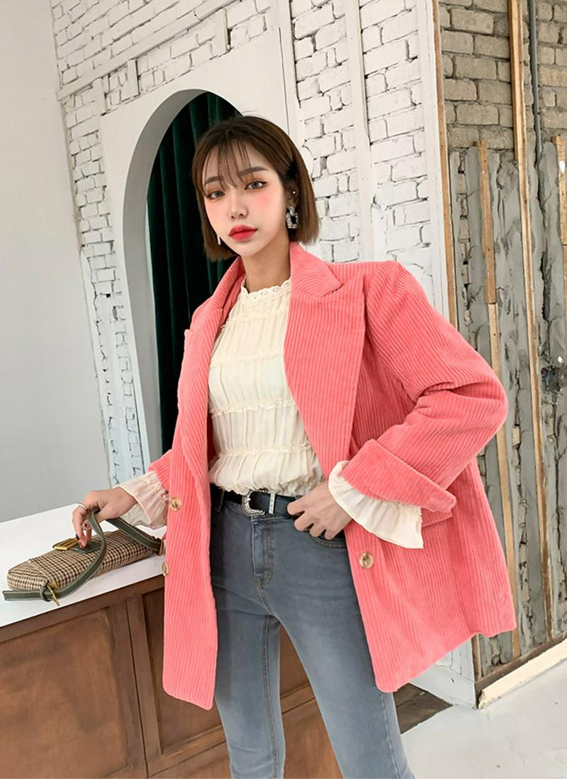 ダブルボタンコーデュロイジャケット