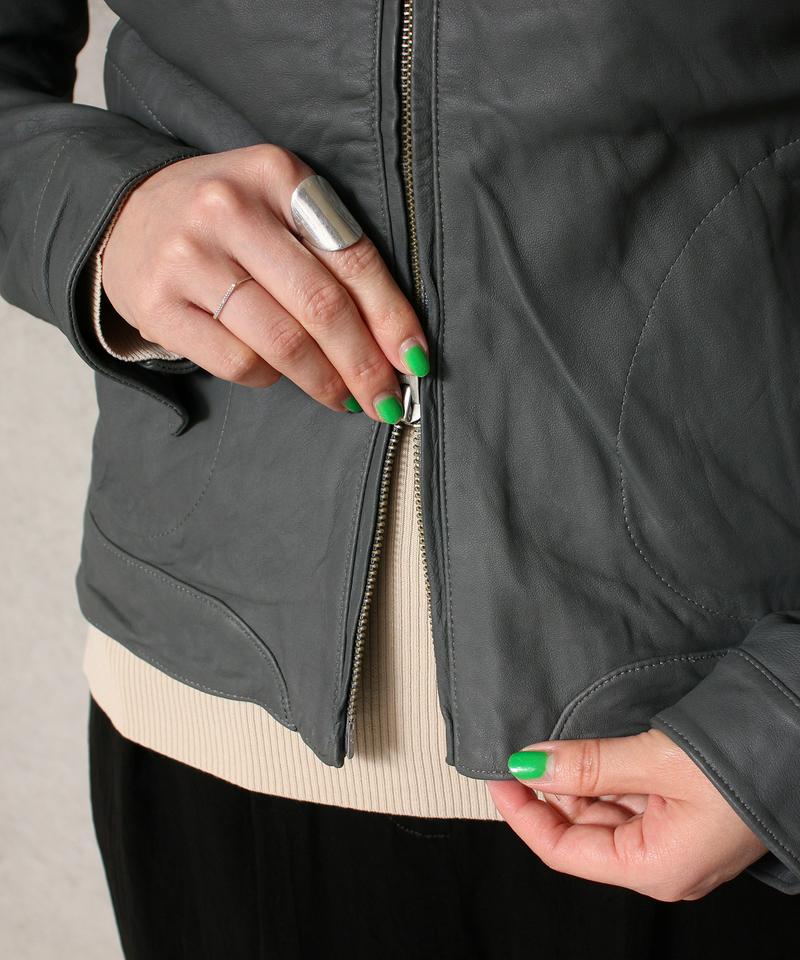 SHEEP LEATHER ZIPブルゾン（nitca）