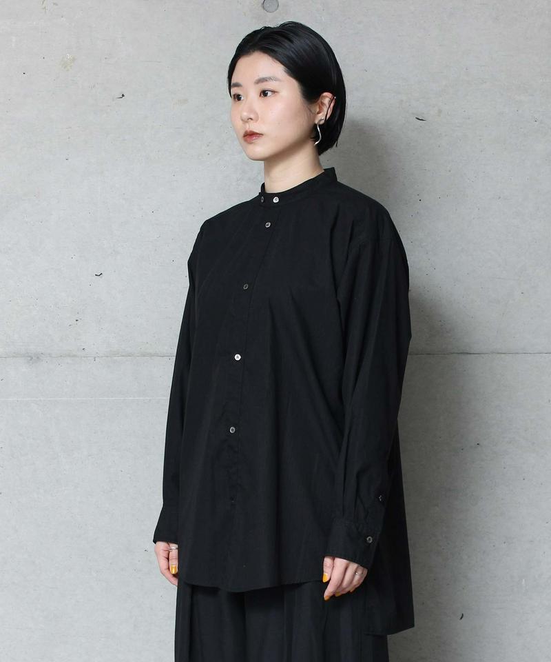 ○C/Si shadow stripe　スタンドカラーシャツ（note et silence.）