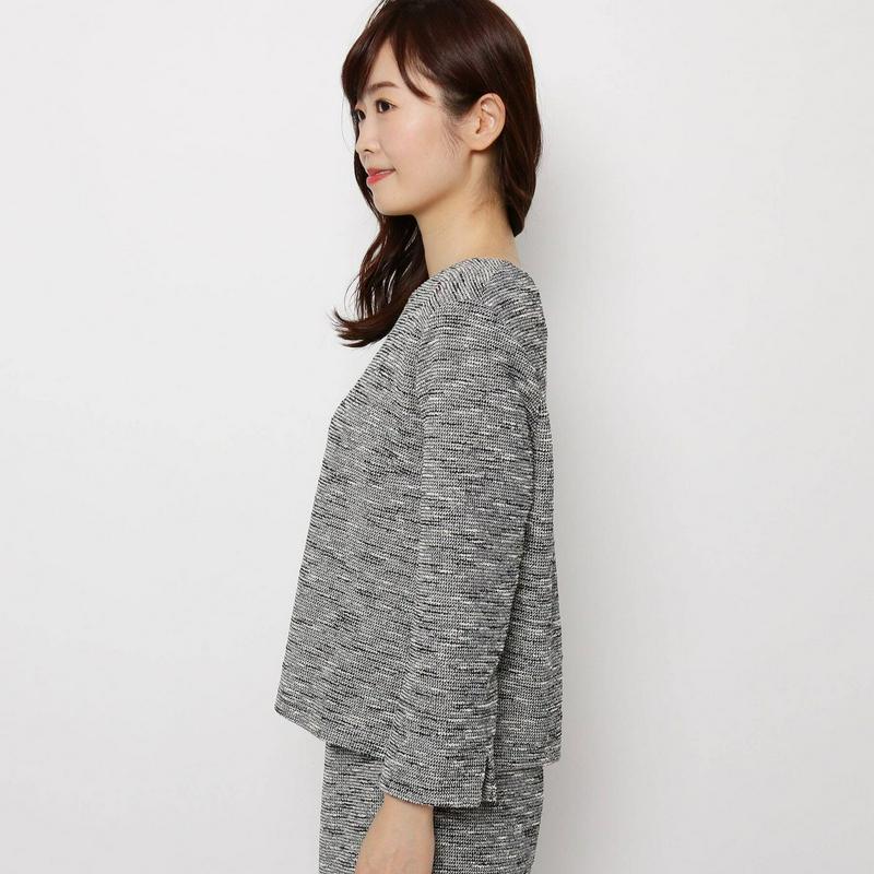 【入卒・ＷＥＢ限定サイズあり】スラブニットノーカラートップス