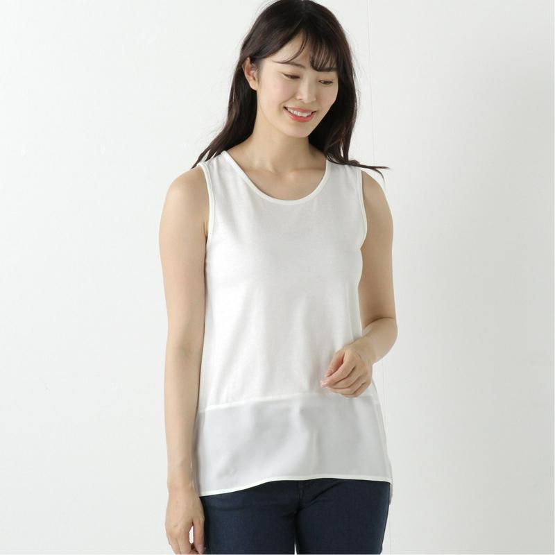 １枚でコーデ完成◎リブ編みアンサンブルＴシャツ（ノージーン/NO JEAN）