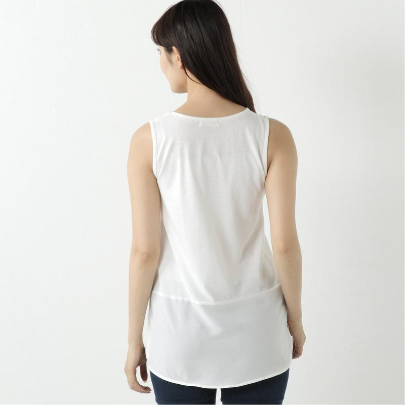１枚でコーデ完成◎リブ編みアンサンブルＴシャツ（ノージーン/NO JEAN）