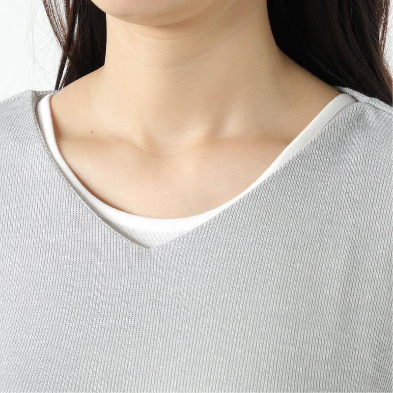 １枚でコーデ完成◎リブ編みアンサンブルＴシャツ（ノージーン/NO JEAN）