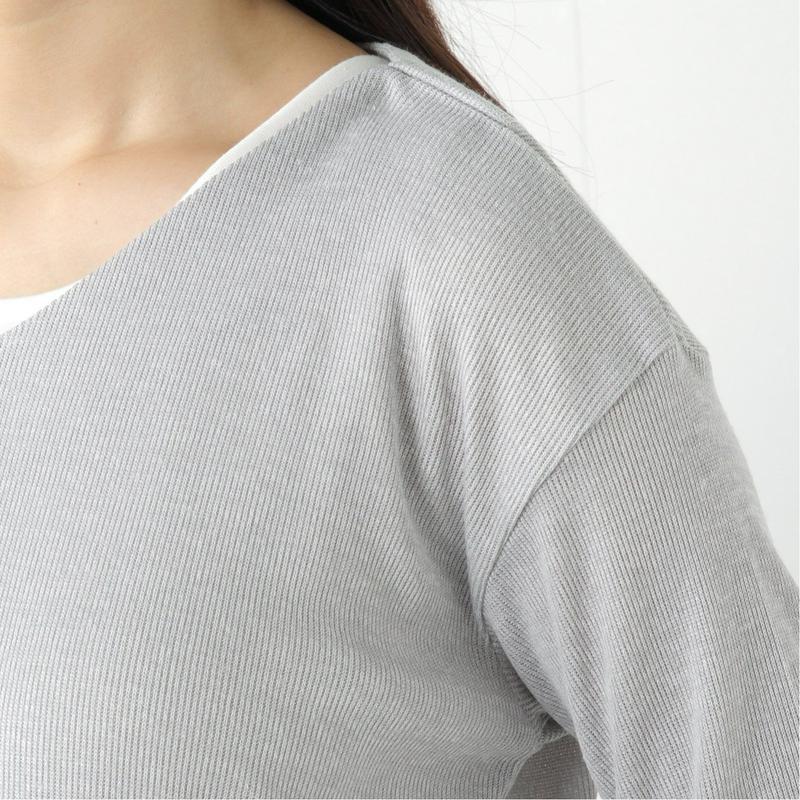 １枚でコーデ完成◎リブ編みアンサンブルＴシャツ（ノージーン/NO JEAN）