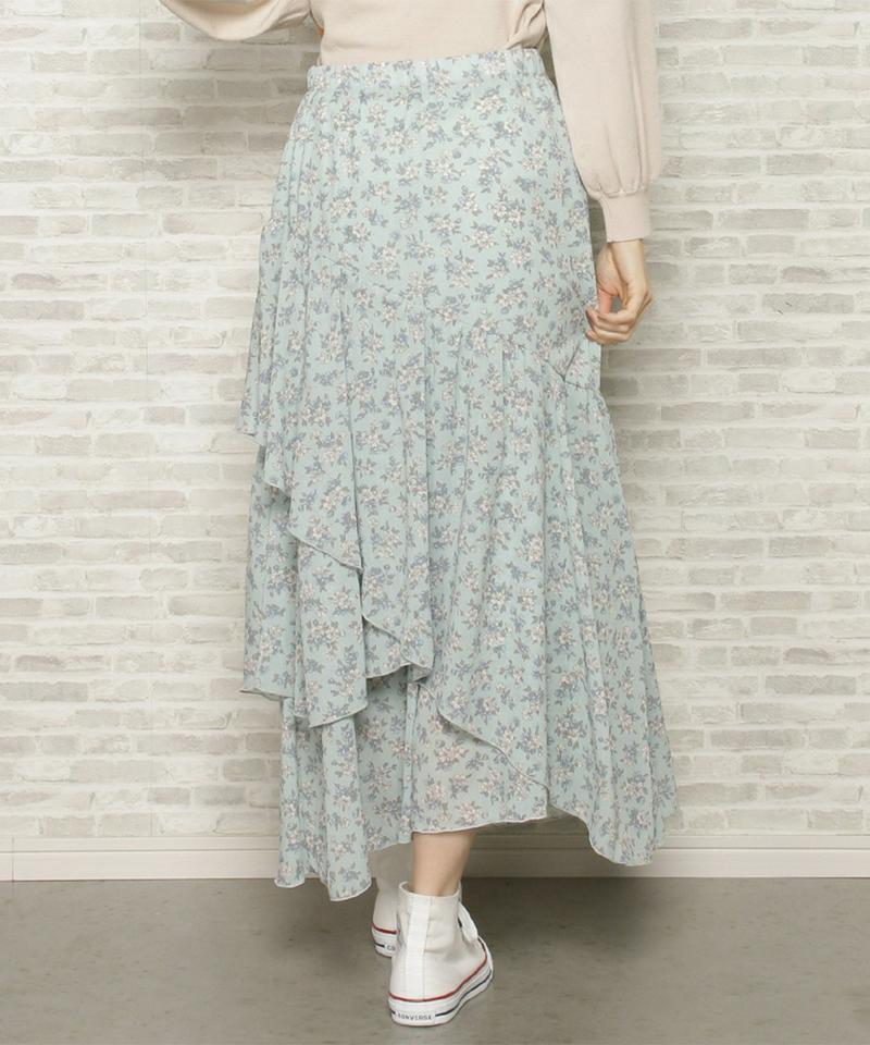 小花楊柳アシメスカート