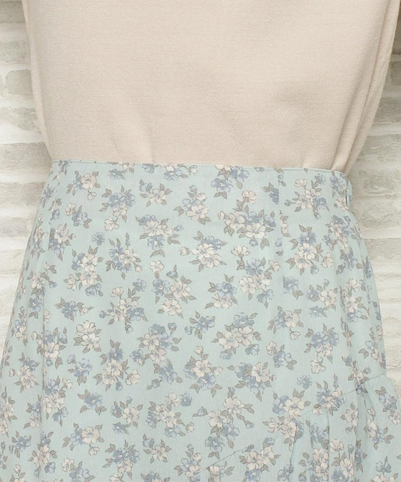 小花楊柳アシメスカート