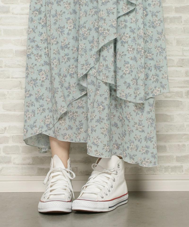 小花楊柳アシメスカート