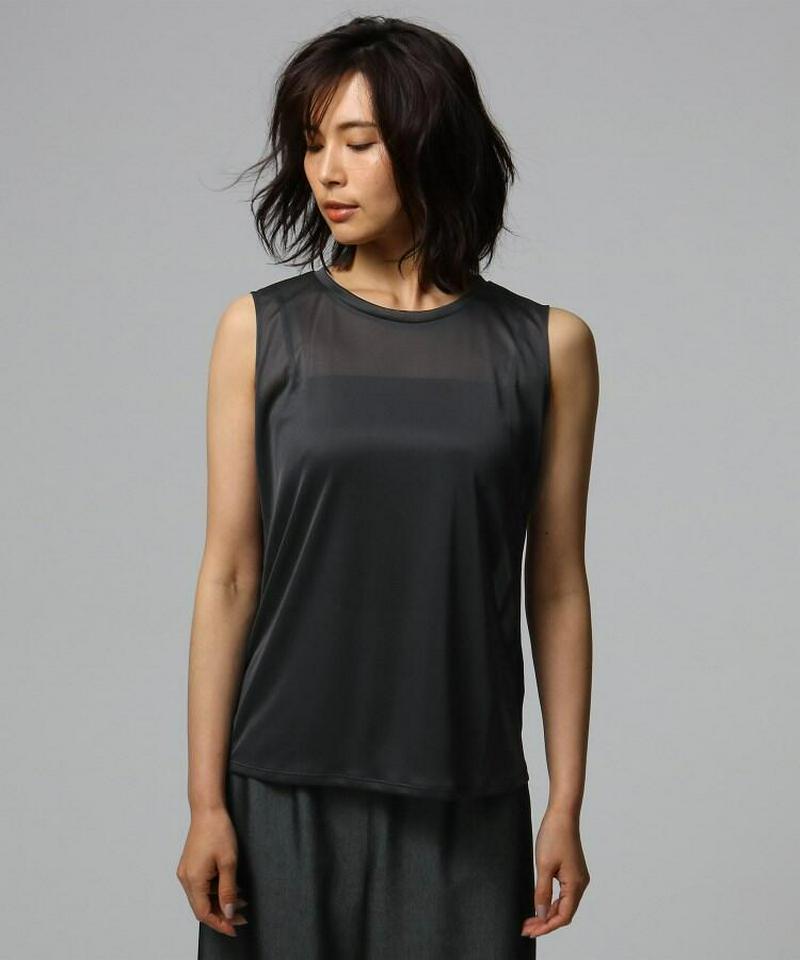 シアーノースリーブトップス