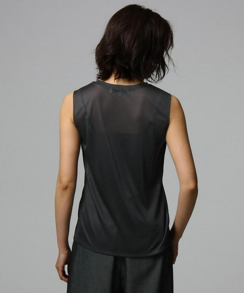 シアーノースリーブトップス