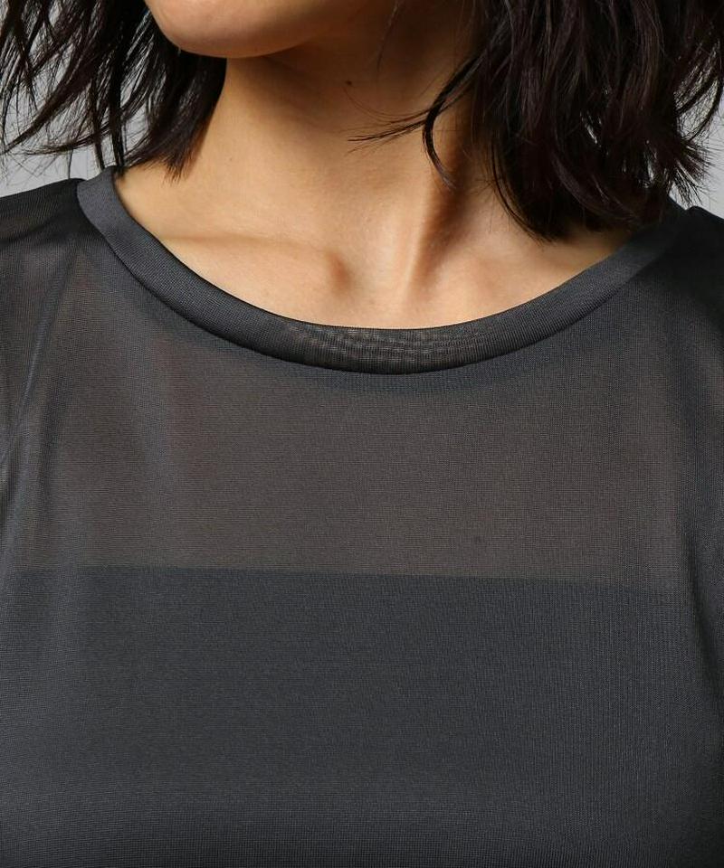 シアーノースリーブトップス