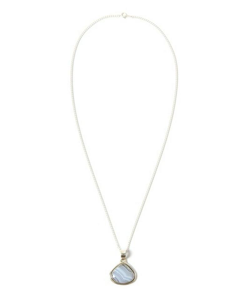 【フランス買付】ブルーレースアゲートマロンネックレス
