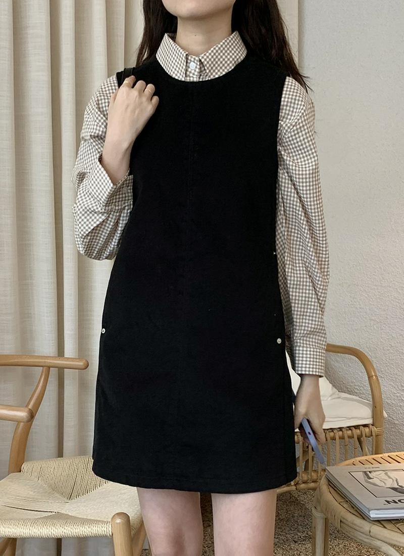 コットンAラインミニワンピース